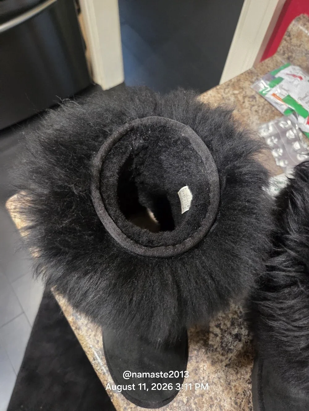 Ugg Sheepskin Cuff Boot Mongolian Fur Cuff Boot Designer Suede Shearling #806